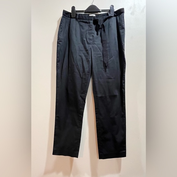 TSE Black Cropped Straight-Leg Pants - Picture 1 of 3